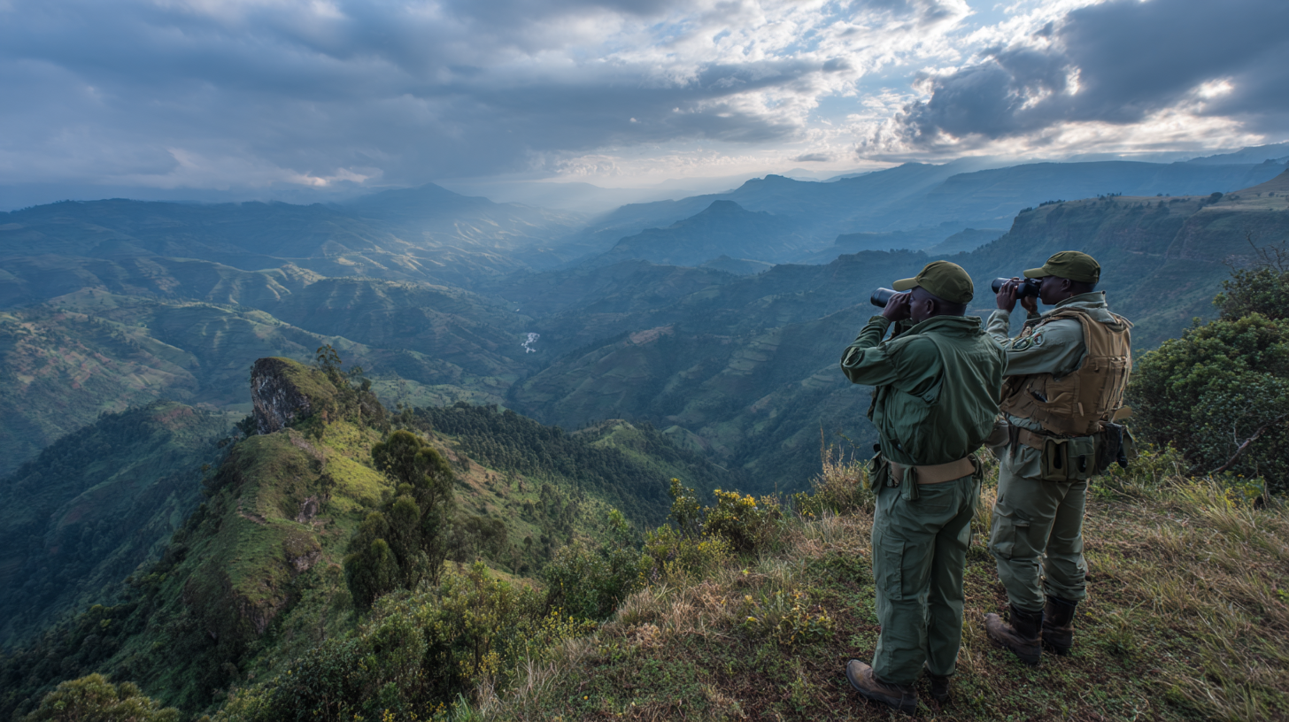 Ethiopian wildlife rangers working in highland conservation areas.