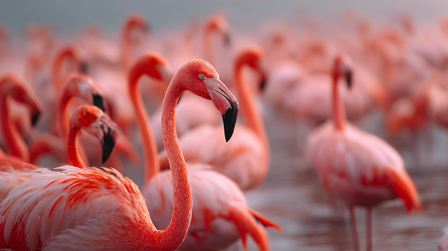 Ethiopian wetlands with flamingos, storks, and diverse birdlife.