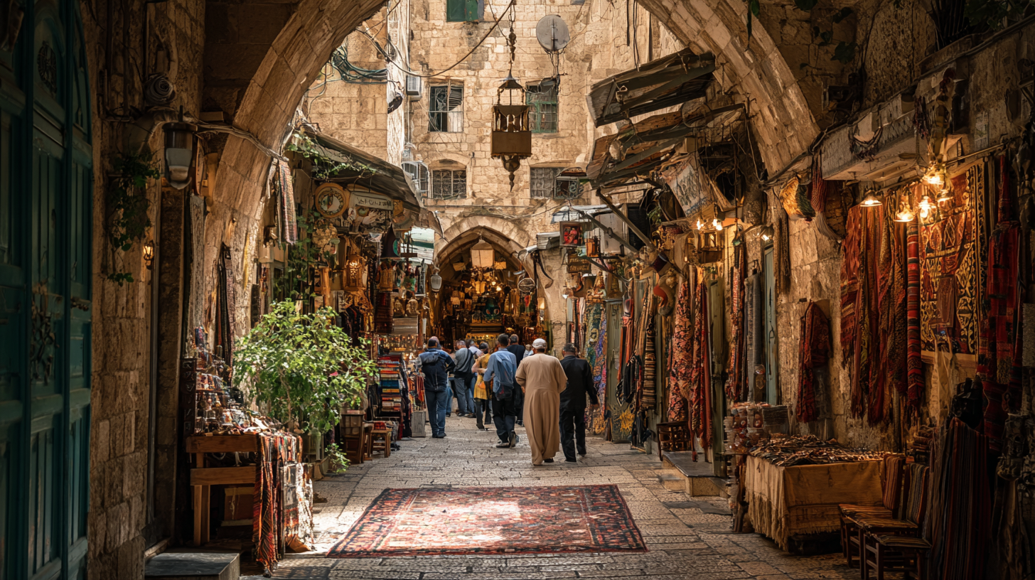Jerusalem history illustrated through ancient walls and old city landscapes.