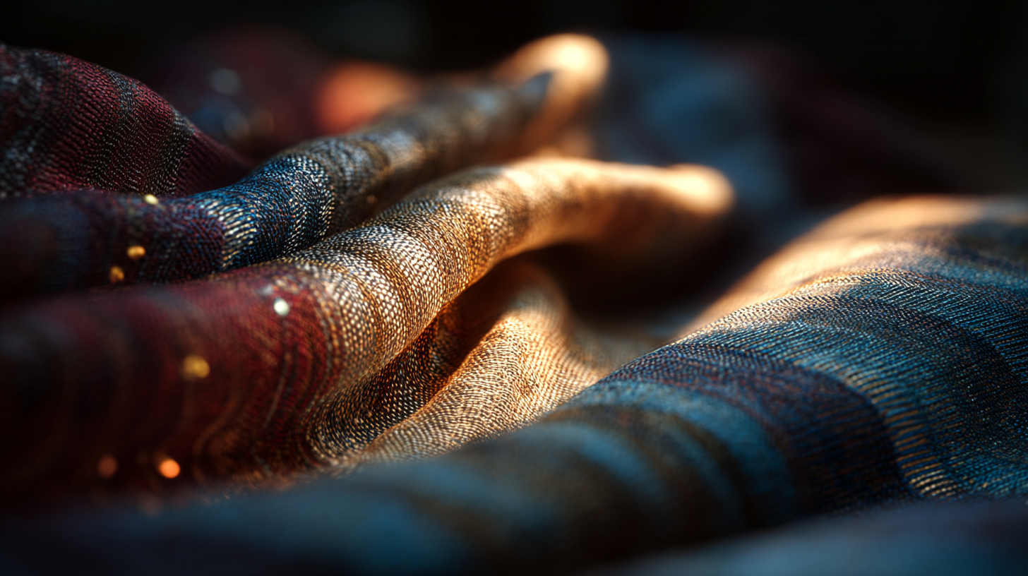 Textured woven Indonesian fabrics arranged like a cultural tapestry.