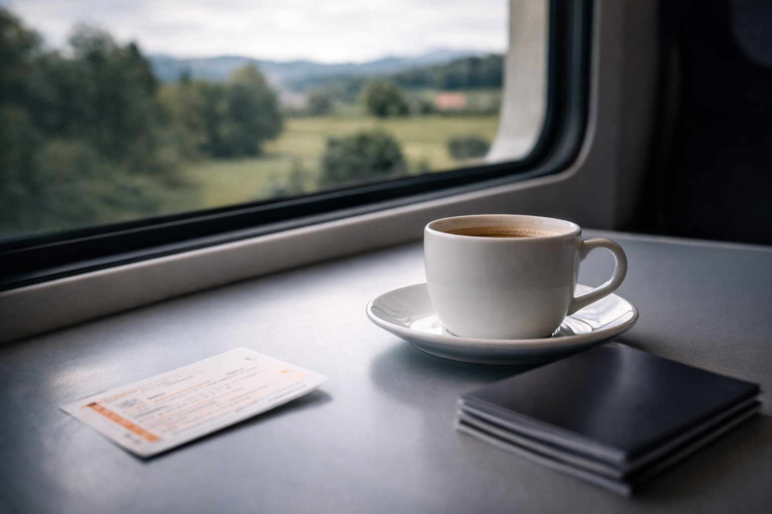 Train-table travel moment between Germany’s automotive museums.