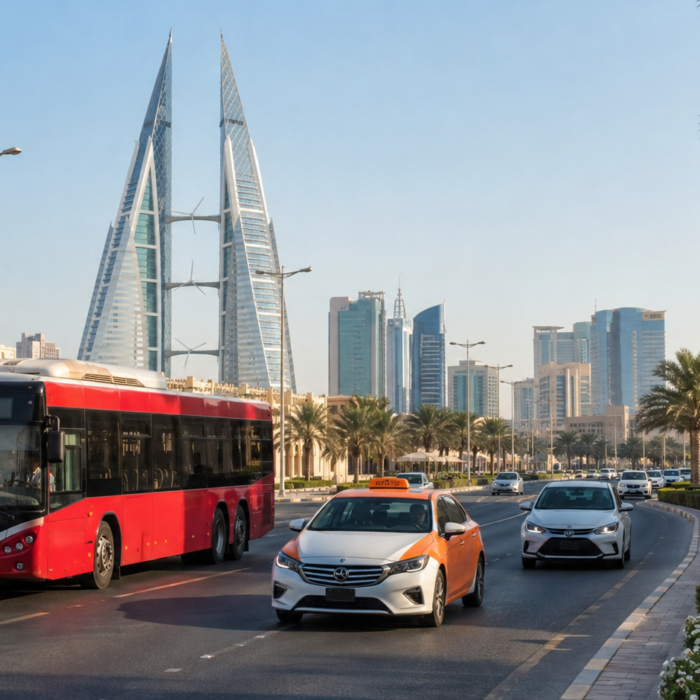 Bahrain public transport including buses, taxis and rental cars in Manama